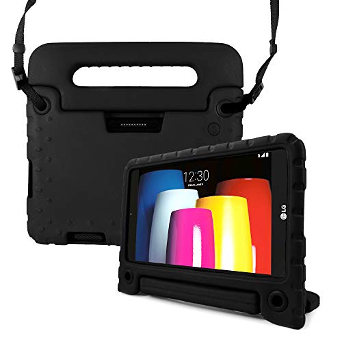 REGOKI Case for T-Mobile LG G Pad X2 8.0 Plus Sprint LG G Pad F2 8.0, Shoulder Strap Lightweight Handle Cover fit LG GPad X2 8.0 Plus Model V530   LG GPad F2 8.0 Model LK460 8-Inch Tablet (Black)