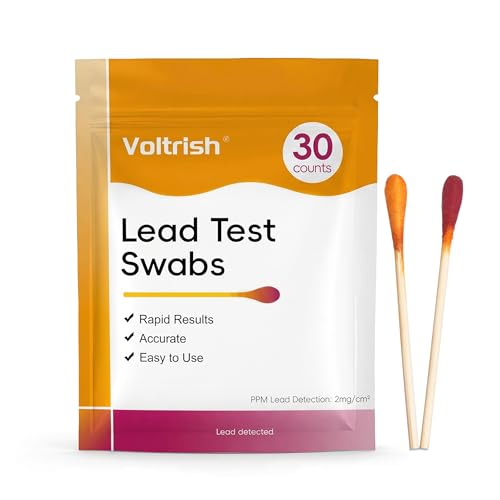 Voltrish 30 PCS Lead Test Kit for Dishes, Premium Water Activated at-Home Lead Testing Swabs, Fast &...