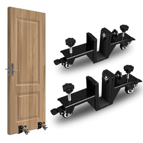 WUDLEP Heavy Door Installation Hardware Tool Kit, Lifter Dolly for 1-3/8" to 2-1/4 "Pre-Hung and Front Doors, The Single Person Hands Free Door Install Kit, Door Hanging Jig Kit