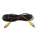 RCA Male to Female Car Reverse Rear View Parking Camera Video Audio Extension 6M Cable with Detection Wire 6 Meters 20 Ft by HitCar