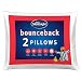 Silentnight Luxuriöse Bounceback-Kissen, 2 Stück, 1 Paar Bettkissen mit luxuriösen Nähten und weicher mittlerer Unterstützung, hypoallergen, maschinenwaschbar, 2 Stück, Weiß, 549592GE