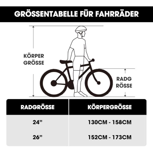 Hiland 26 Zoll Damen Mountainbike, Fahrrad für Mädchen & Frauen, 18-Gang MTB Fahrrad mit V-Bremse vorne & hinten, Robuster Stahlrahmen Mountainbike, Weiß