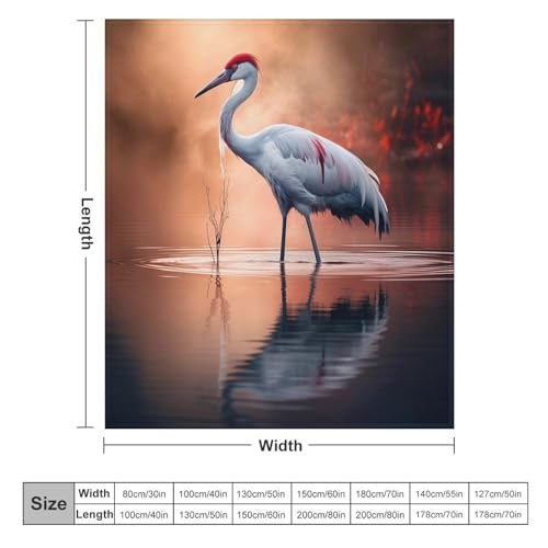 Couverture super douce grue 3D pour des soirées cocooning au salon