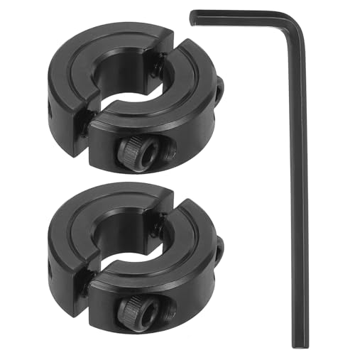 Collares de eje de abrazadera de 3/8 de acero negro de 7/8 de diámetro exterior pack de 2 2