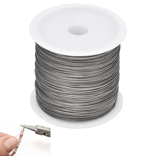 Menibeuty Alambre Acero Inoxidable, 0.5mm X 100M Alambre Manualidades, Lambre Floral Wire, Alambres de Metal Flexible para Escultura DIY, Modelado, Creación de Joyas, Manualidades Florales