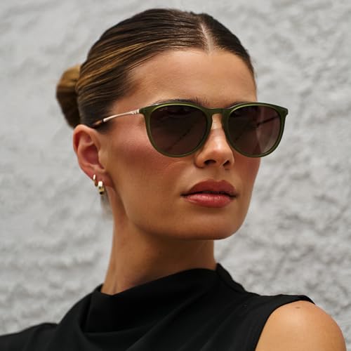 Image of WearMe Pro Round Polarized Sunglasses for Women - UV400 Protection, Lightweight Frame, Vintage Retro Style