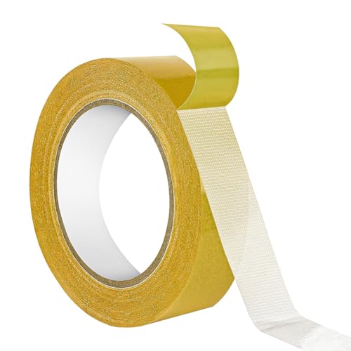 Redamancy 2.5 cm x 10 m Bande Thermocollante Ourlet Forte Adhésion Scotch Double Face Extra Fort pas de Couture Repassage pour Textile Rideaux Pantalon Fixation sans Couture