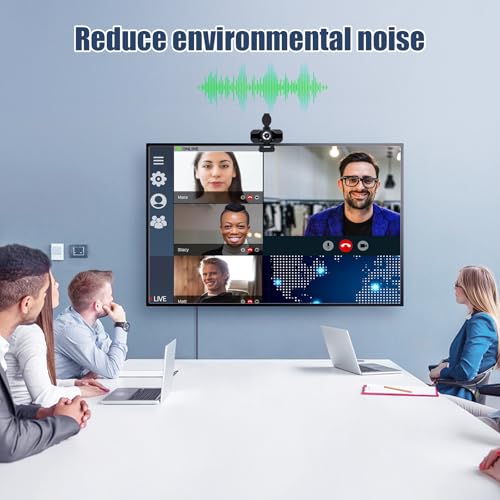 IFaca Webcam Full HD 1080p avec Deux Microphones,Upgraded Autofocus, 30fps,avec réduction du Bruit,avec Privacy Shutter,Webcam USB Plug and Play pour vidéoconférence/appels en Ligne/Streaming en – Image 6