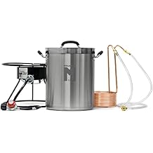 حزمة الإشعال Northern Brewer Brewhouse Dark Star Burner 2.0، 8 جالون. الفولاذ المقاوم للصدأ Megapot 1.2 غلاية، مبرد الغمر كوبرهيد - مجموعة غلاية المشروب