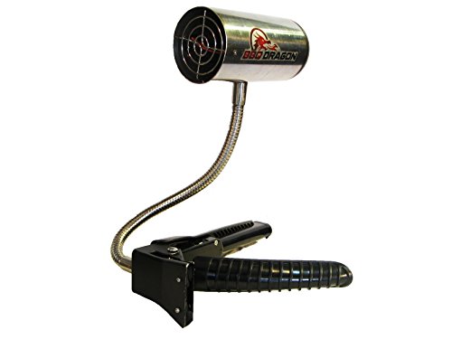 BBQ Dragon Charcoal Fan - Cordless Grill Fan for Camping, Fireplace, and Smokers - Heavy Duty BBQ Air Blower with Adjustable Clamp - Portable Fire Blower for Fireplace and Campfire