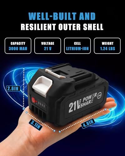 21V 4.0Ah Battery Replacement & Supplement for MIMYTH Cordless Power Tools (Cordless Pressure Washer), 21 Volt Lithium Battery with Power Chargers, Cordless Tool Battery Packs