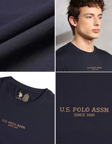 Image of U.S. Polo ASSN. Mens PE006 Supima Cotton Brethable Full Sleeve Lounge T-Shirt