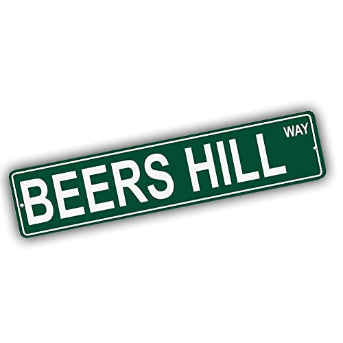 Brotherhood Aluminum Street Sign for Beers Hill - New York Man Cave Decor