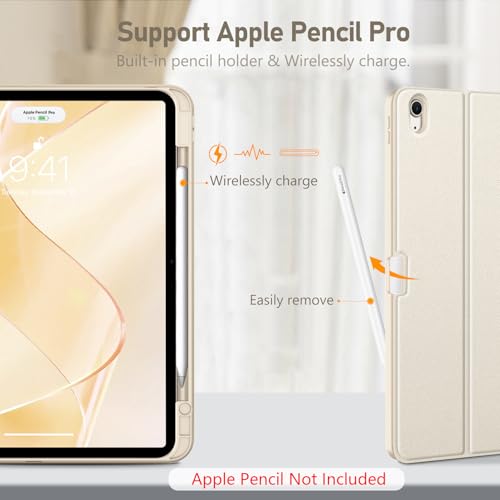 Image of FINTIE Keyboard Case for iPad Air 13-inch M4 /M3 /M2 (2026 /2025 /2024) with Pencil Holder - Soft TPU Back Cover with Magnetically Detachable Bluetooth Keyboard, Backlight /Starlight