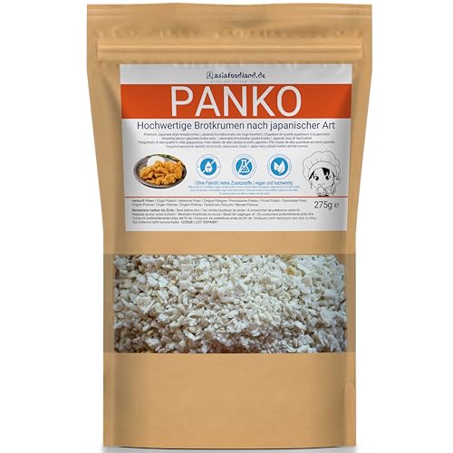 Asiafoodland - Premium Panko - Paniermehl – ohne Palmöl, ohne Zusatzstoffe, vegan - Panierbrot - Brotkrumen nach japanischer Art, 1er Pack (1 x 275g)
