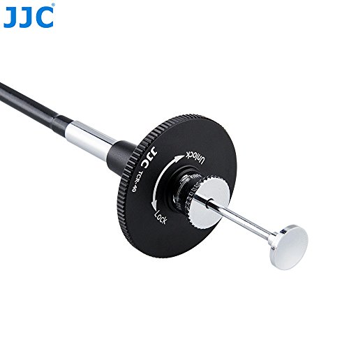 JJC TCR-40BK Hochwertige Mechanische Sperren Kamera Fernauslöser Kabel mit Bulk Lock für Kamera Akzeptiert Standard Mechanische Kabel Release (Länge: 40 cm/39,9 cm)