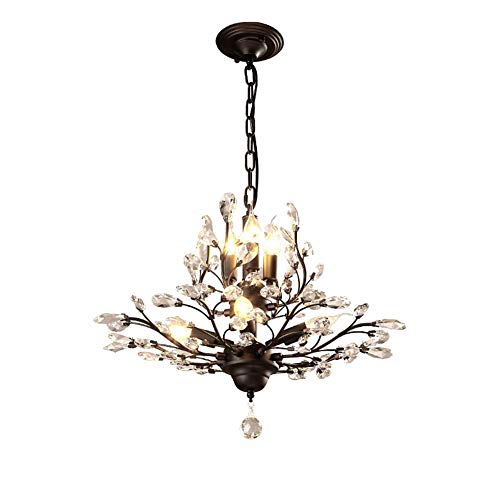 Plafonnier en cristal de style rustique, luminaire idéal pour un anniversaire