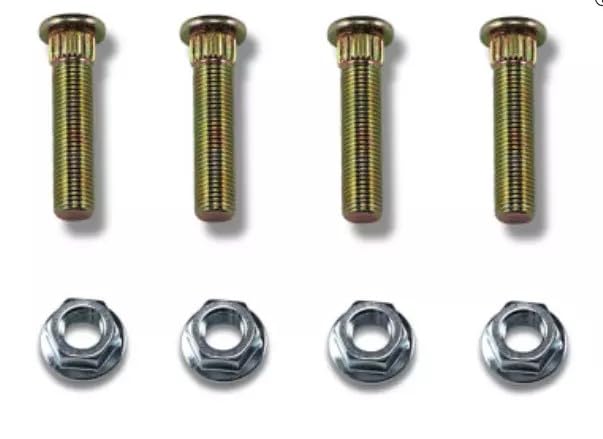 Front Wheel Stud Bolts 7517871 & Nut Kit 85-1106 Replacement for Polaris Ranger 500 4x4 EFI 2009 2010, Ranger 800 6X6 EFI 2010 2011-2014 2015 2016, Ranger Diesel 900 4x4 2011-2014