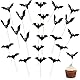 24stk Cupcake Topper Fledermaus, Premium Fledermaus Cupcake Aufsätze Lustige Geburtstagskuchen Party Dekorationen für Babyparty Halloween Party Dekor