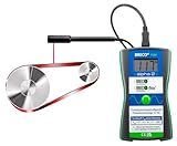 Breco® Trumspannungsmessgerät TSM alpha 2 Riemenspannungsmessgerät, Messbereich 5-500 Hz, 3-stellige LCD-Anzeige, externer Sensor mit Ø 15,5 mm und 125 mm Länge, Anschlusskabel mit Mini-USB-Buchse