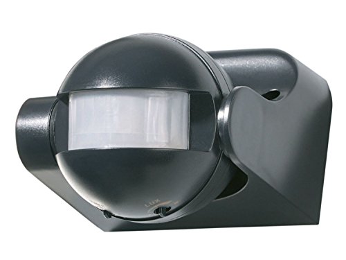 Powerfix Profi  Detector de movimiento ap 180 °, Color negro ideal para Halógena bajo consumo y LED  Leuchten en interior y exterior (IP 44)