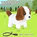 Imagen de AYESY Peluche Electrónico Juguete para Perros ladrando Electrónica Interactivos Juguete Perro Mascota Simulación Peluche Cachorro para Niños Caminando y ladrando Cachorro Regalos de para Niños de 3-6