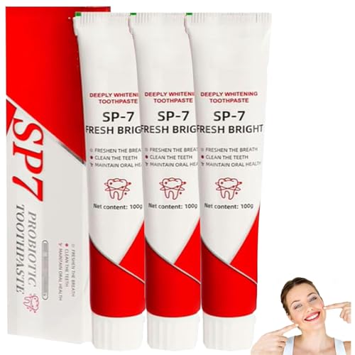 Sp-7 Probiotic Toothpaste Probiotic Toothpaste Sp7 Super Probiotic Toothpaste Sp7 Toothpaste Deep Cleaning Toothpaste Fresh Breath Toothpaste (3pcs)