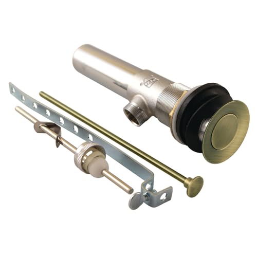 Kingston Brass KB1003 Brass Pop-Up Drain with Overflow, Antique Brass 7.81 x 2.13 x 2.13