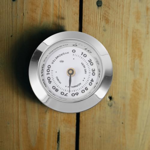 KOMBIUDA Kleines Analog Hygrometer Für Humidor Mechanisches Hygrometer Für Zigarrenbox Präzises Feuchtigkeitsmessgerät Für Violin Weinkisten Stilvolles Design
