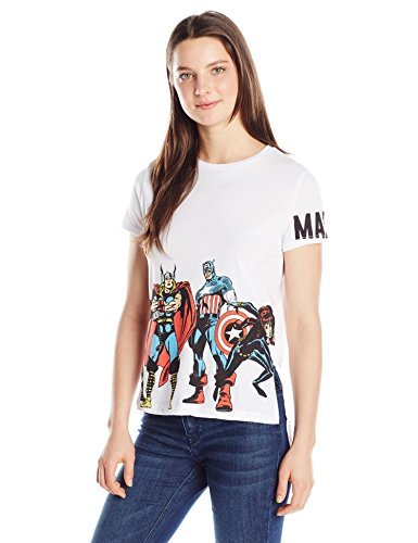 Marvel Junior's Group Shot Short Sleeve Graphic Fashion Tee