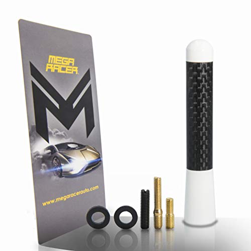 Mega Racer 1 x Polished White 3.25" in / 83 mm 100% Carbon