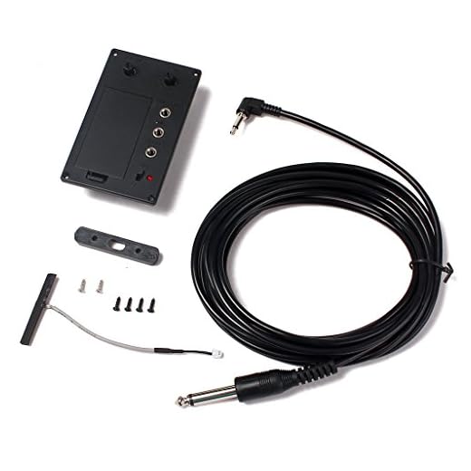 Alnicov Electric Violin Silent EQ Pickup Piezo，with Headphone and Plug Hole Cable Set for Violin Parts