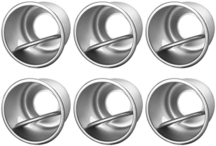 AllRight 6 Pack 2 Inch Cake Tin with Removable Bottom Aluminum Alloy Round Cake Pan for DIY Cake Baking Non-Stick Mini Round Deep Baking Tin for Wedding Birthday Christmas Party Picnic