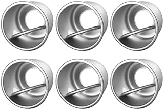 AllRight 6 Pack 2 Inch Cake Tin with Removable Bottom Aluminum Alloy Round Cake Pan for DIY Cake Baking Non-Stick Mini Round Deep Baking Tin for Wedding Birthday Christmas Party Picnic