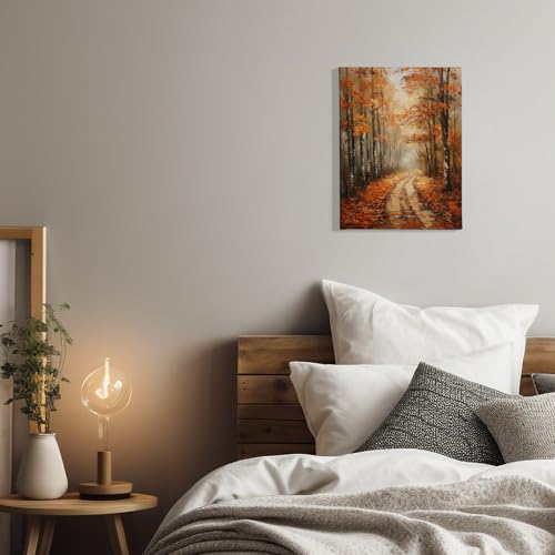 Phamte 430 Fall Vintage Landscape Wall Art Decor Canvas, Fall Autumn Vintage Rustic Moody Pictures Wall Decor Decorations Art thumb #2
