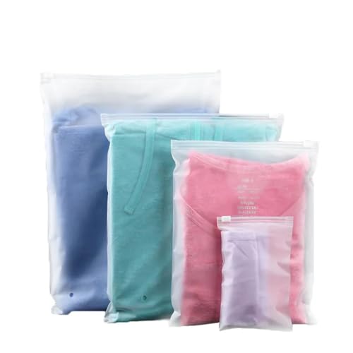 Saco Plástico Shein EVA Transparente 30x40cm 10und Embalagem Roupa Organizador Malas e Viagem com Trilho Zip