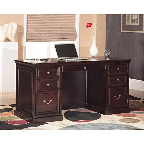Martin Furniture Fulton 61" Space Saver Double Pedestal Desk - Fully Assembled - Thumbnail 2