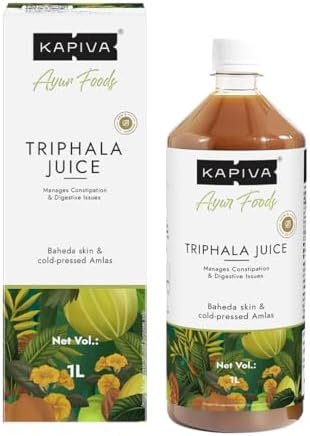 Kapiva Triphala Juice | 100% Ayurvedic | Relieves Constipation & Improves Digestion | No Added Sugar, 1L
