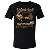 500 LEVEL Islam Makhachev UFC Shirt - Islam Makhachev Body Kick WHT (Black, Medium)