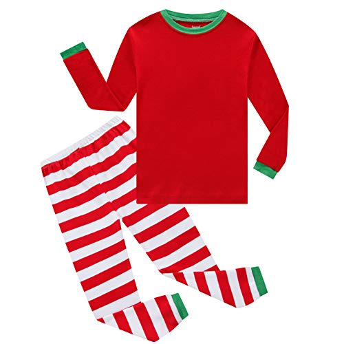 Joyond Boys Girls Christmas Pajamas Sets 100% Cotton Long Sleeve Pjs 2 Piece Striped Pajamas for Kids (Striped01,12)