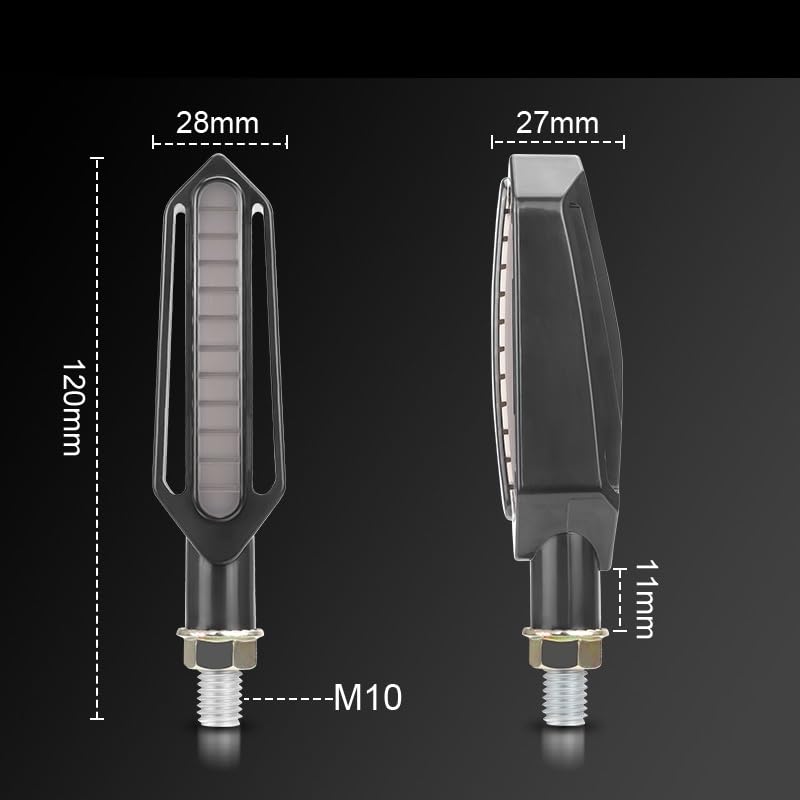 Indicateurs directionnels de moto à LED feux frein arrière et DRL