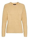 Vero Moda Vmdoffy LS O-Neck Blouse Ga Noos Suéter, Amarillo (Chai Tea), S para Mujer