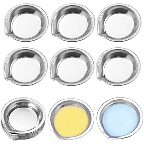 12 Stück Runde Mischpalette Edelstahl mischpalette Edelstahl Malen Palette Aquarelle Farbe Mischpalette Mischpalette für Farben für Home Crafts DIY Art Craft Paintings Cover