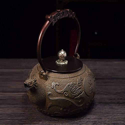 AWJ Tetera de Hierro Fundido de Estilo japonés con infusor de Hierro Tetera Saludable Tetera de Hierro Fundido sin… - Imagen 4