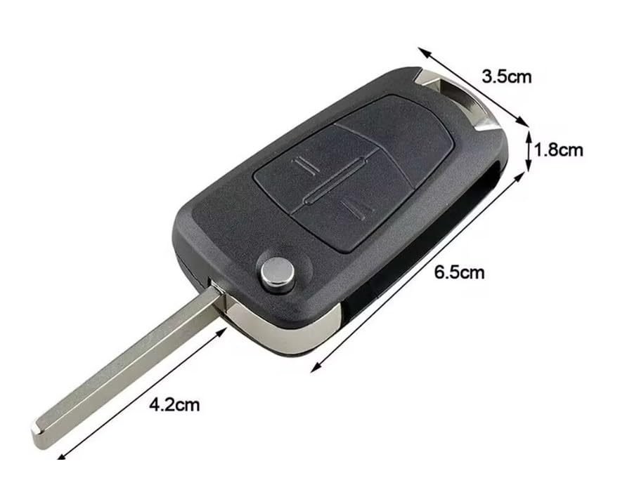 2 Pezzi Guscio Chiave Auto 2 Tasti Compatibile con Opel Adam Astra J