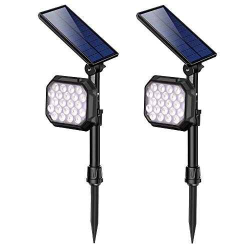 ROSHWEY Solar Spot Lights Outdoor, 22 LED Bright Landscape Light Waterproof Security Lamps