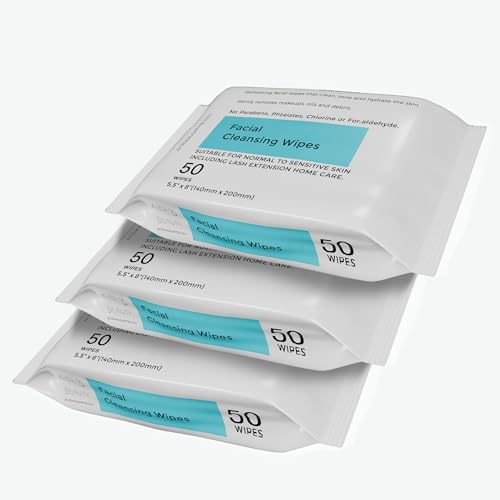 Ar3 Beauty Facial Cleansing Wipes. 3 Pk. Pack of 50 each. (Facial Cleansing Wipes for Women | Gentle Makeup Remover. 150 wipes