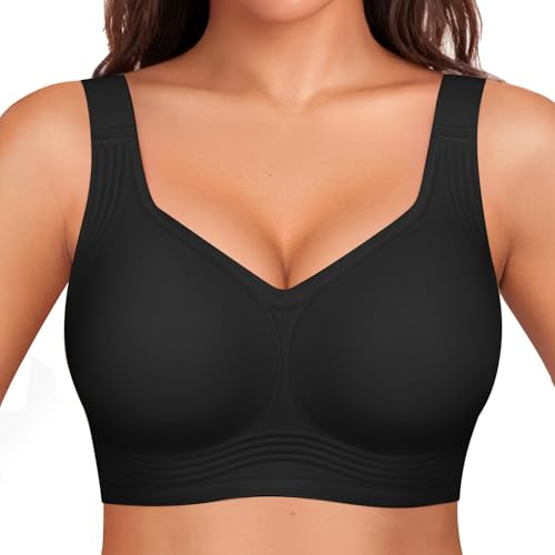 Image of Bras for Women Jelly Wireless Supportive Seamless Full Coverage Push Up No Underwire Comfort Plus Size for Older Women