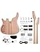Fistrock Double Neck DIY Electric Guitar and Bass Kit 6 String and 4 String Guitar Kit Right Handed with Mahogany Body Mahogany Neck Rosewood Fretboard Chrome Hardware Build Your Own Bass and Guitar.