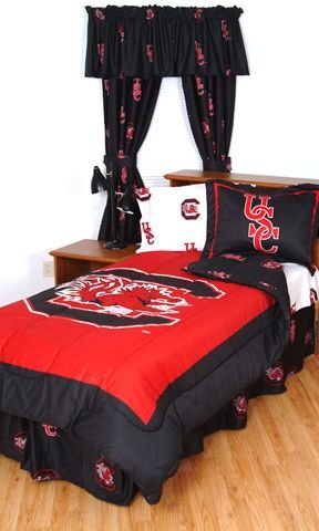 College Covers Everything Comfy South Carolina Gamecocks Dust Ruffle Bed Skirt, Queen